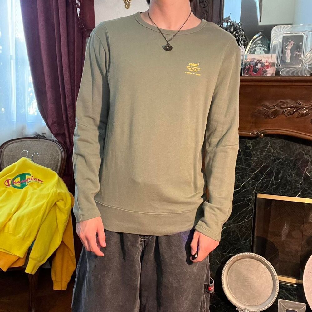 Brain-dead Men's Green and Yellow Jumper
